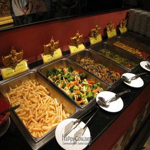 Close-up of vegetarian Asian buffet at Golden Kinnaree Buffet Restaurant in Phuket
