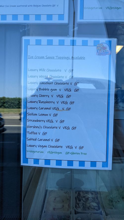 Vegan Sauce Toppings at Bay Sweet Shop in Morecambe