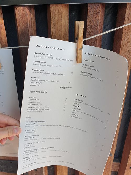 VEO Drinks menu at The Autumn Rooms in Cooks Hill