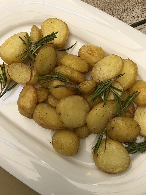 Oven roasted potatoes  at Hostaria Alla Tavernetta in Udine