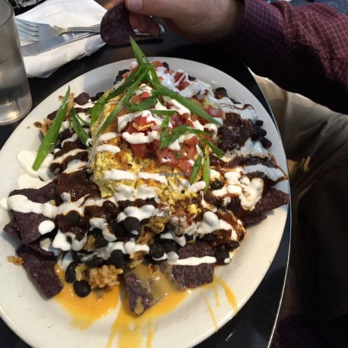 Tofu rancheros at Champs Diner in Brooklyn