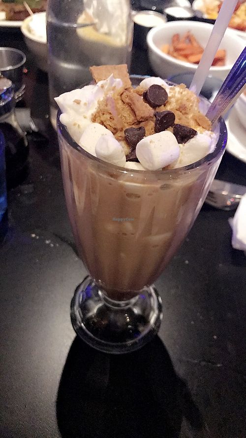 Vegan s’mores shake  at Champs Diner in Brooklyn
