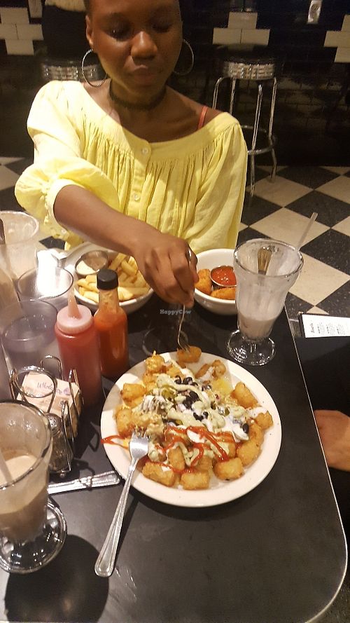 Napoleon dynamite nachos  at Champs Diner in Brooklyn