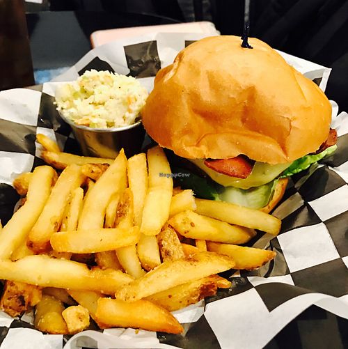 Bacon cheeseburger  at Champs Diner in Brooklyn