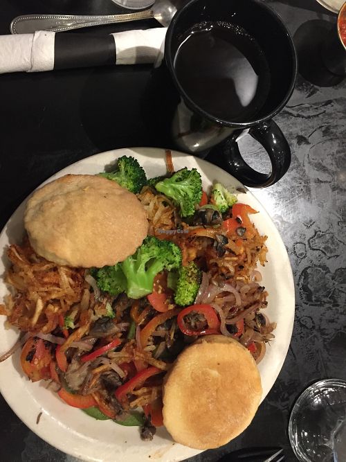 Veggie hash at Champs Diner in Brooklyn