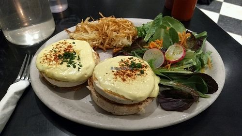 Benedict at Champs Diner in Brooklyn