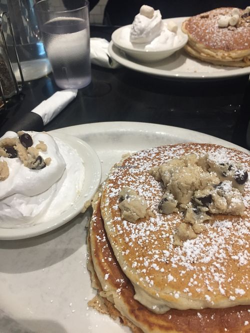 Cookie Dough pancakes  at Champs Diner in Brooklyn