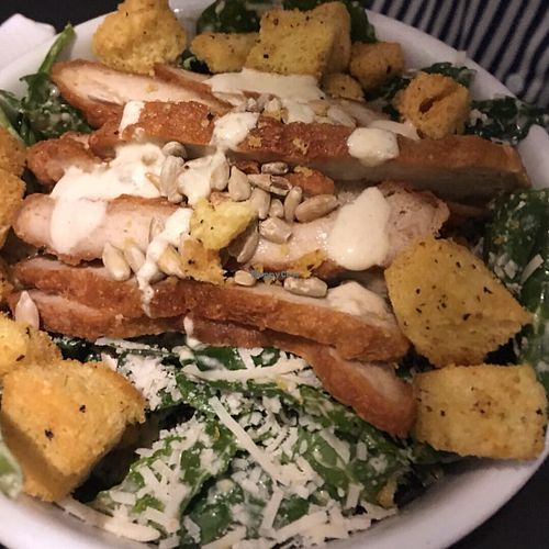   kale and chicken salad at Champs Diner in Brooklyn