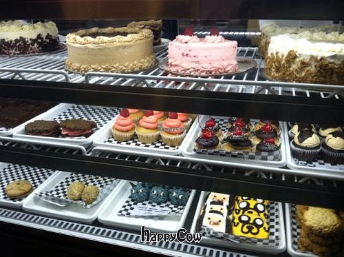 dessert case at Champs Diner in Brooklyn