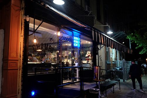 Exterior at Champs Diner in Brooklyn