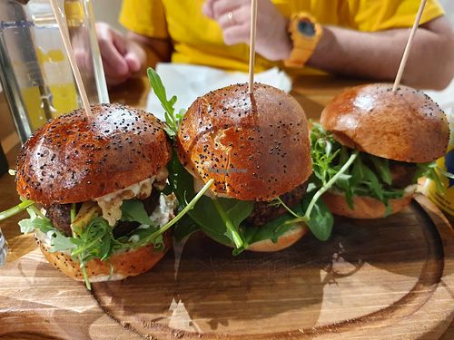 Vegan Sliders (Truffle, Original, Superfood) at Submarine Burgers in Zadar