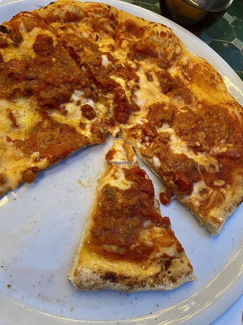 Pizza bolognesa vegana  at Villa Toscana in Marbella