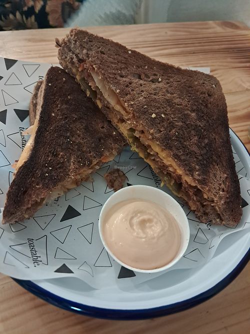 Kimchi toast at toastable. in Amsterdam