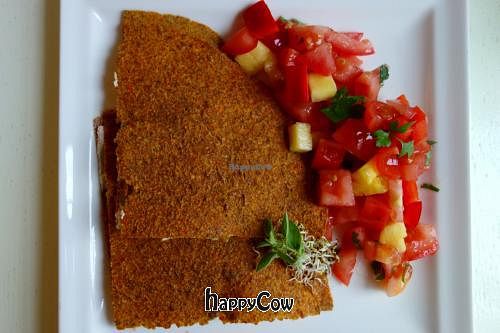 Raw vegan 'Quesadilla'. at Botanique in Vilnius