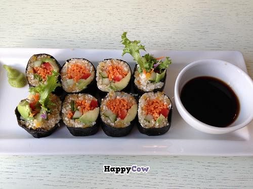 raw sushi at Botanique in Vilnius