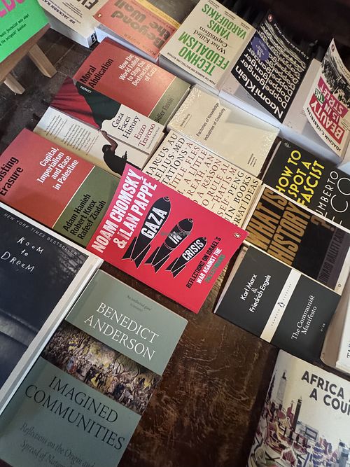 Left   at Massolit Books & Café in Krakow