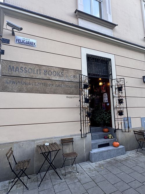Outside   at Massolit Books & Café in Krakow