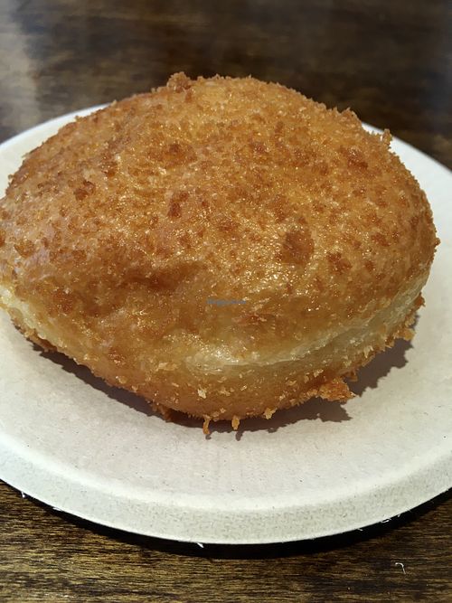 Giant karepan (vegan curry inside a deep fried bao)  at Tsuchi Cafe in Toronto