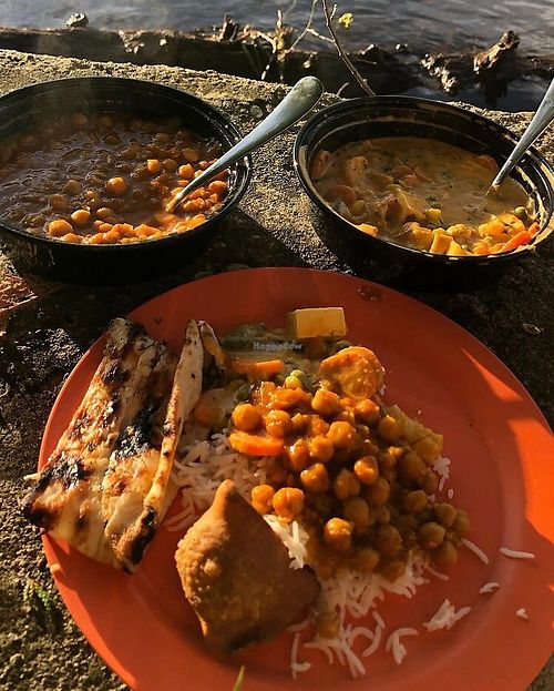 Chana masala, naan, samosa, rice. at Marigold Unique Flavour in Bracebridge