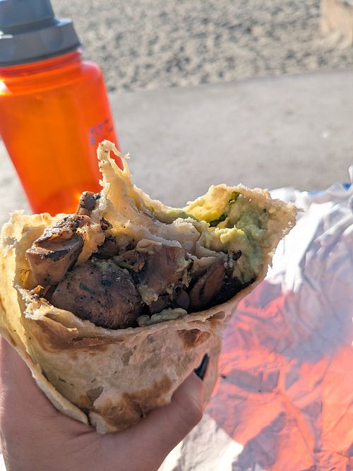 Mushrooms and guacamole at The Taco Stand in Encinitas