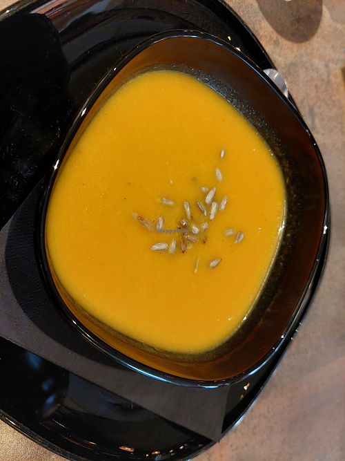 Carrot soup at Papírkutya in Veszprem