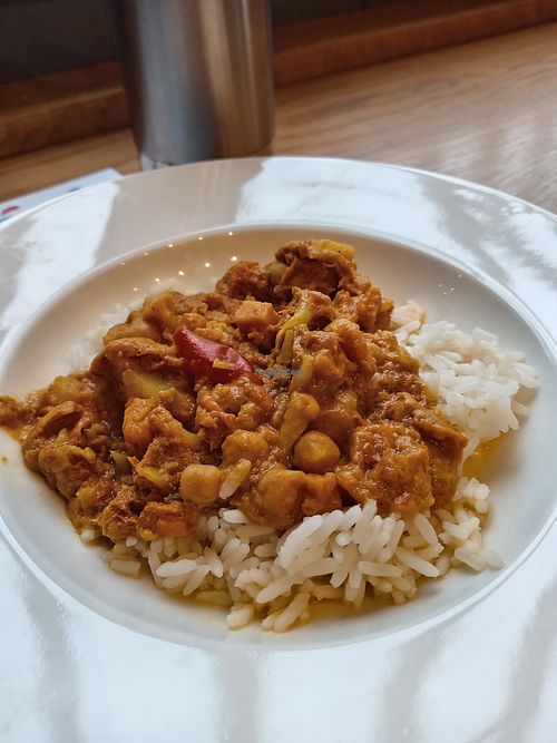Veg curry and rice (kids meal yuk 😢) at Brewhouse Cafe - Seaton Delaval Hall in Seaton Sluice