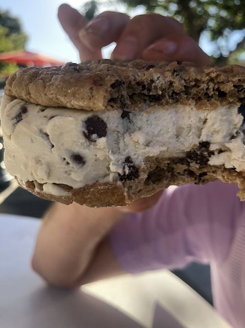 Ice cream sandwich  at Mr.Dewie's Cashew Creamery in Oakland