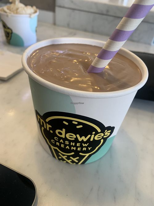 Chocolate shake   at Mr.Dewie's Cashew Creamery in Oakland