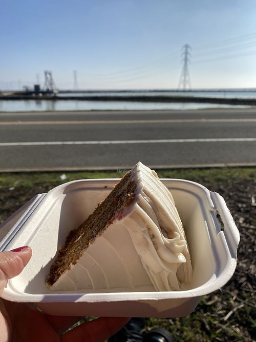 Maple Ginger Cake Sliced Enjoyed Along the East Bay Shoreline ✨🫶🏽✨  at Timeless Coffee - Webster in Oakland