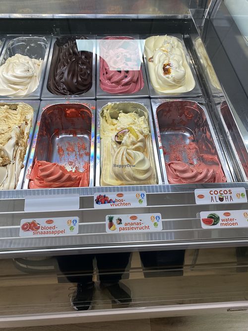 Vegan flavours, the chocolate one is also vegan. at Norberto Lekkernijen in Goes