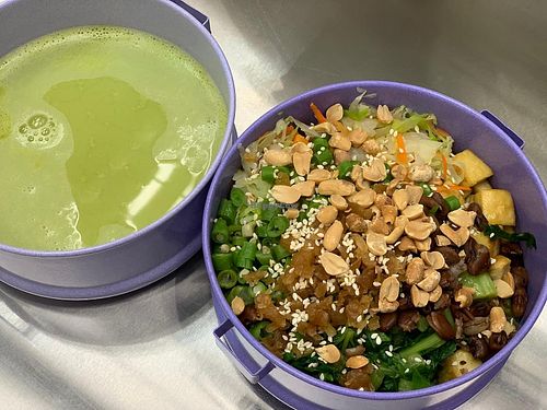 Thunder tea rice.
Photo by Henry Lau aka Mr Purple. at Living Wholesome 生活天然健康素食 - Fortune Centre in Central Singapore