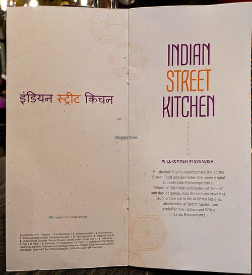 Menu page at SVAAdish at SVAAdish in Hamburg