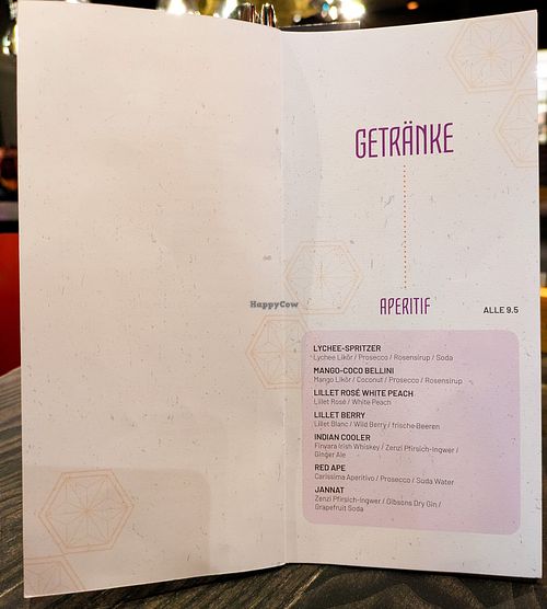 Menu page at SVAAdish at SVAAdish in Hamburg