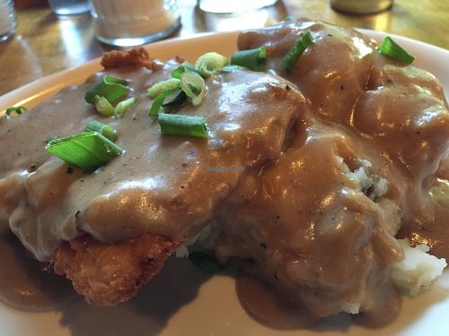 Chicken Fried Steak--Vegan at Cafe Gertrude in Portland