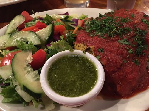 Lasagna w/ Red Sauce at Cafe Gertrude in Portland