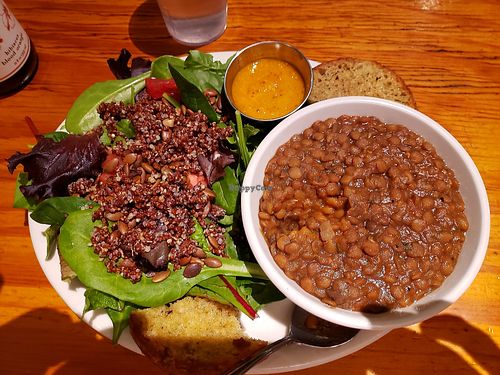 Lentil Soup and Salad at Cafe Gertrude in Portland