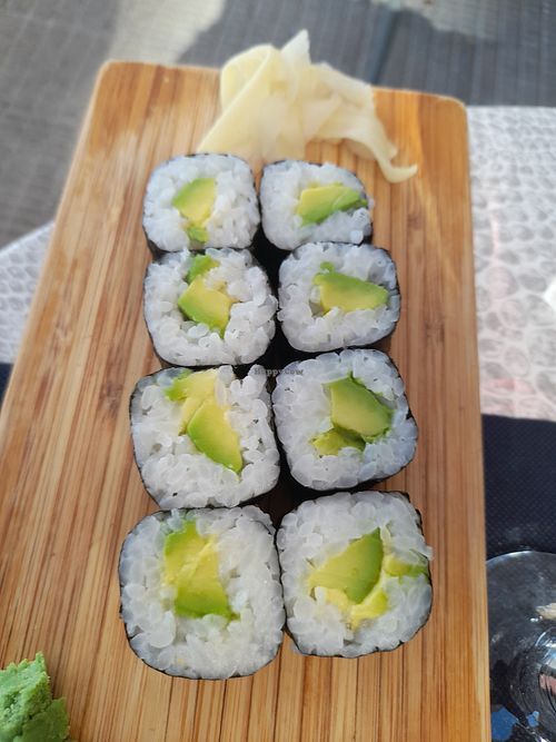 Avocado maki rolls at JT Ryokucha in Altea