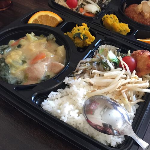 daily lunch set - white sauce veggie stew  at Aju in Osaka