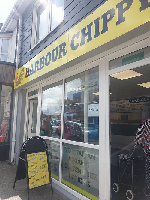 Outside at The Harbour Chippy in Newquay