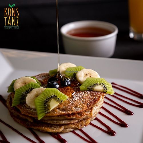 vegan pancakes  at Konstanz in Cozumel