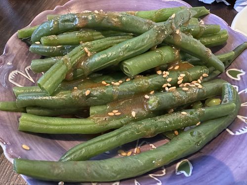 Green bean salad   at Kiku Sushi & Vegetarian in Lafayette