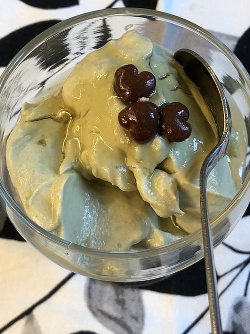 Matcha tea cream  at Koivu in Valchiusa