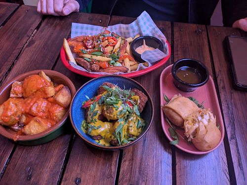 Delicious vegan tapas. at La Finca Eivissa in Liverpool
