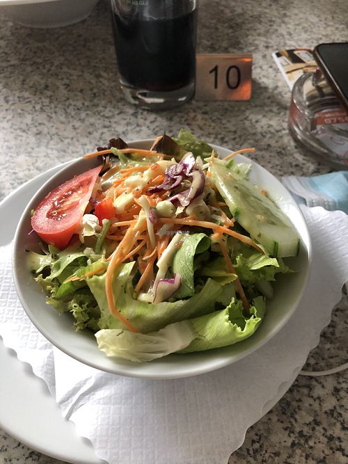side salad with main grilled veggies (check dressing!) at Osteria La Vigna in Isny Im Allgaeu