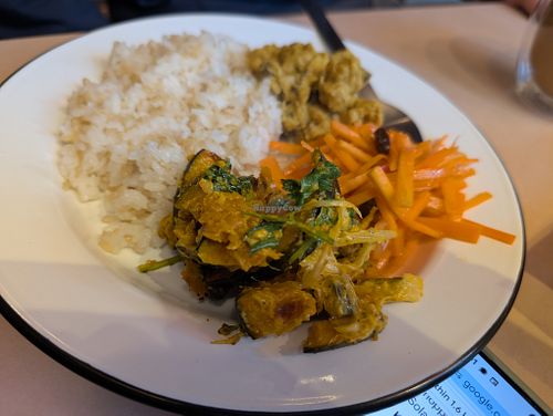 Rice plate at The Nuts Exchange in Tokyo