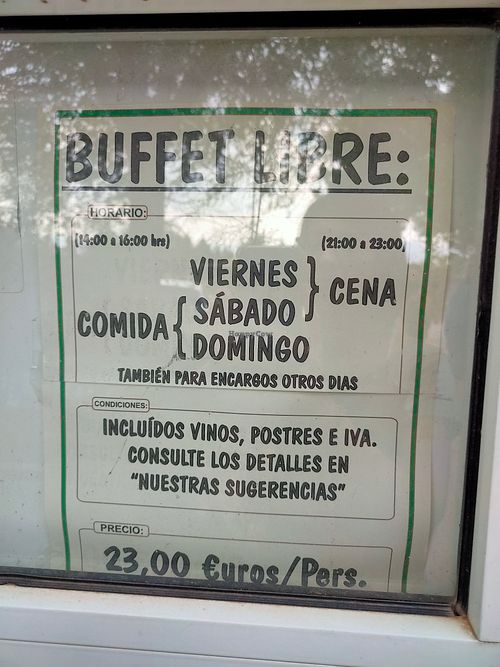 Buffet at Restaurante Los Balcones in Villena
