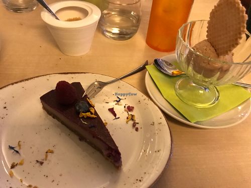 Raw Cake & Vegan Nougat Ice at Max Pett in Munich