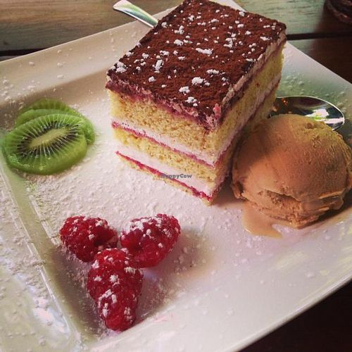 raspberry tiramisu  at Max Pett in Munich