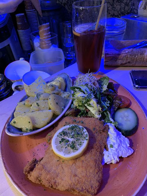 schnitzel at Max Pett in Munich