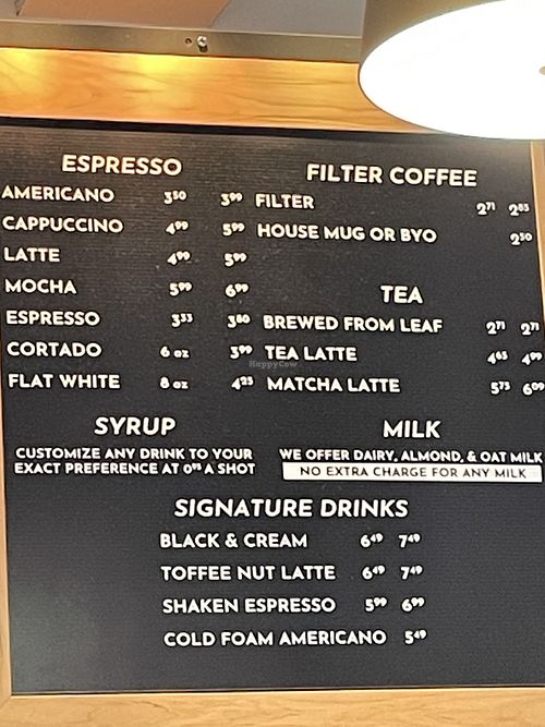 Menu  at Sidetrack in London